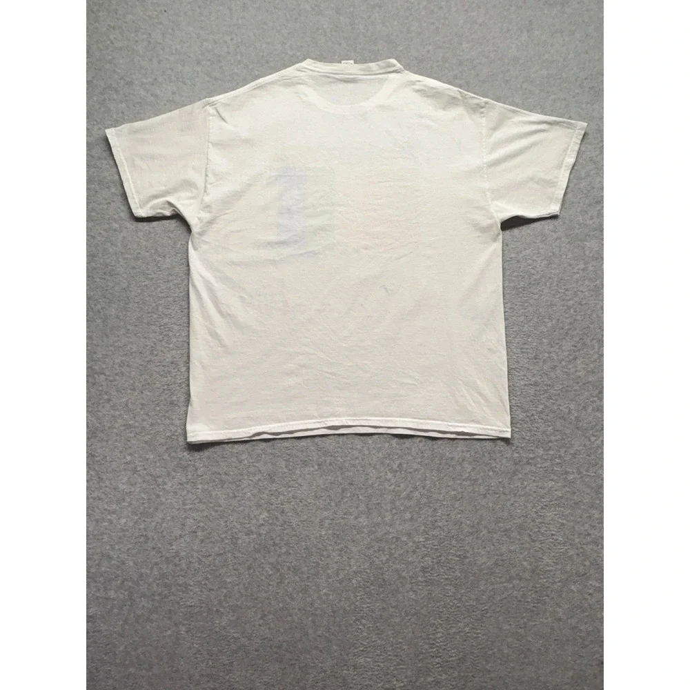 Polaroid T Shirt Mens XL White Fruit of the Loom HD Cotton Rainbow Logo Graphic
